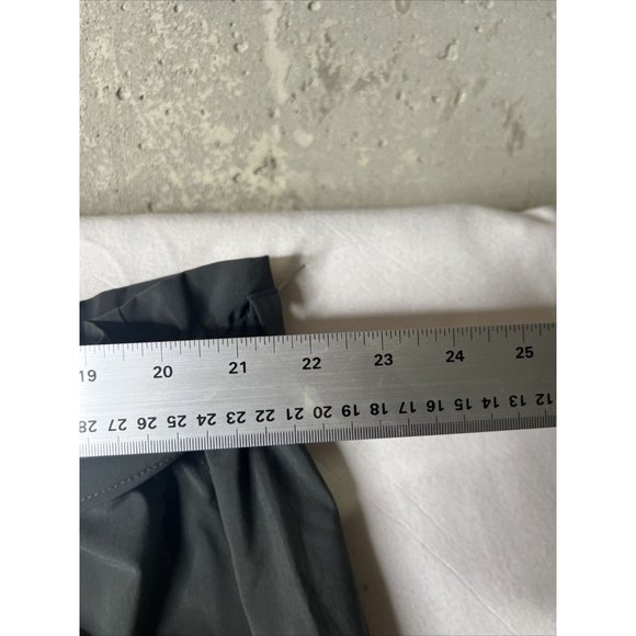 Susan Graver Weekend Reg Woven Paper Bag Waist Pants Thunder Grey 3X New - Picture 9 of 9